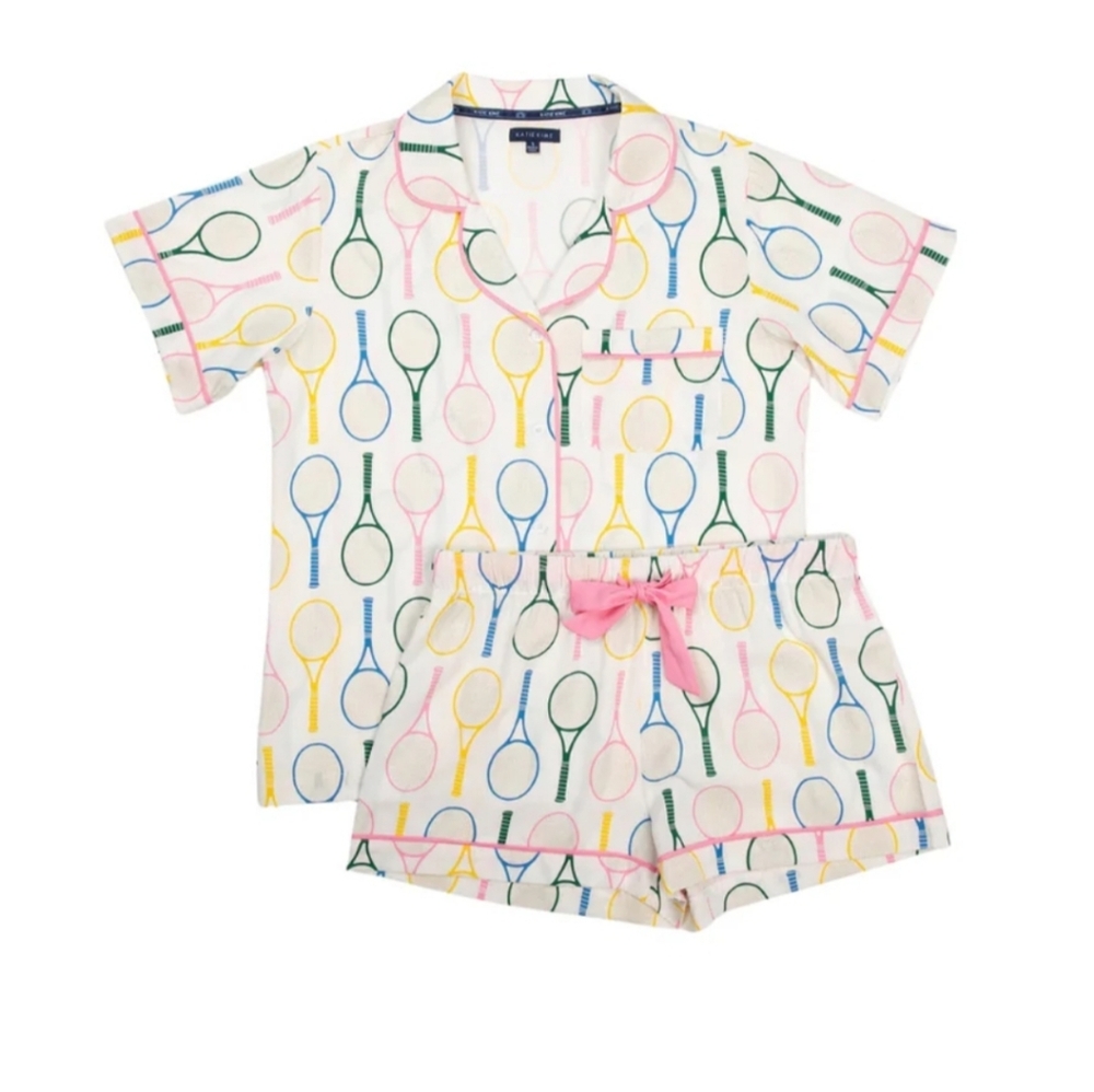 Katie Kime Tennis Time Pajama Set Shorts XL